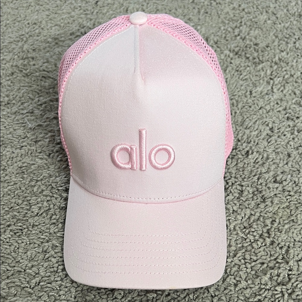 Alo Pink Trucker Hat